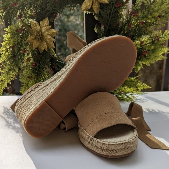 SPLENDID Malissa Suede Espadrille Sandals in Latte Size 9 New - Picture 6 of 10